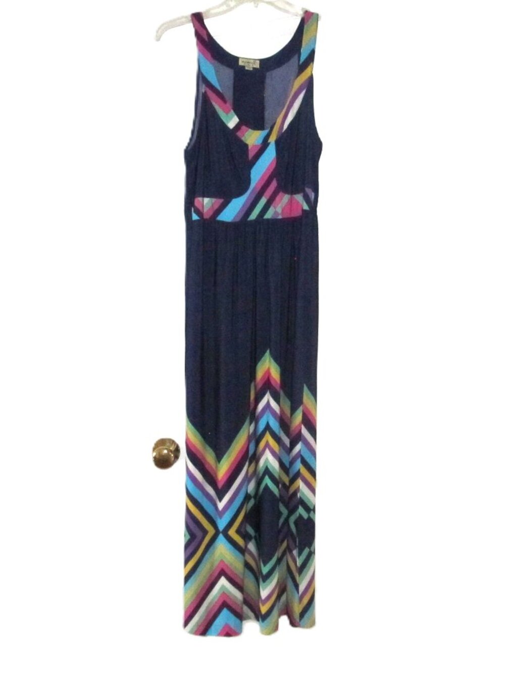 One World Live and Let Live Mutlicolor Geometric print Sleeveless Dress Size L